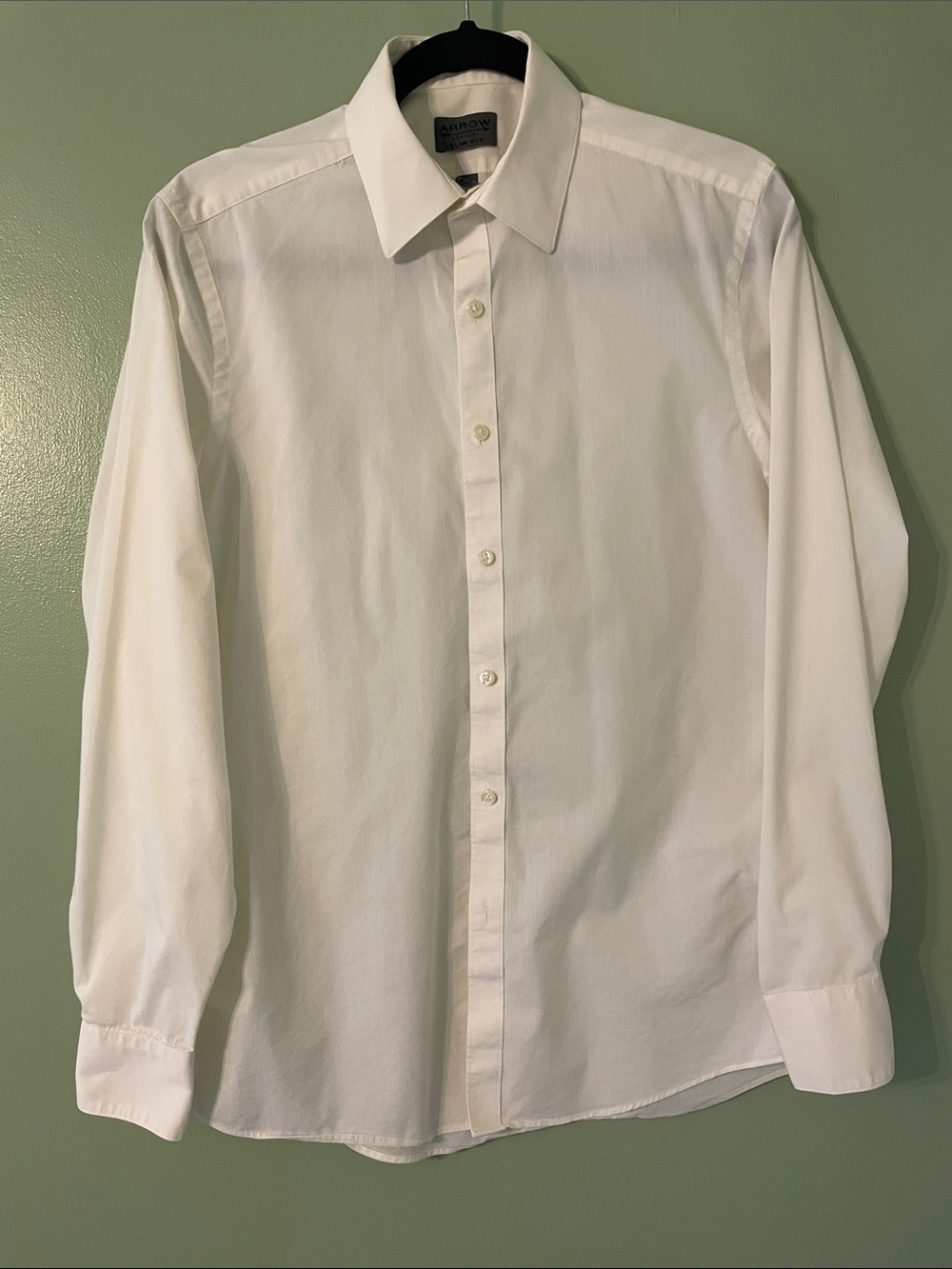 Arrow Men's White Button-Front Dress Shirt